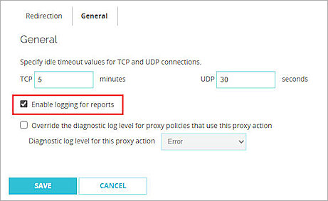 Screenshot of Firebox, config TCP-UDP Proxy General